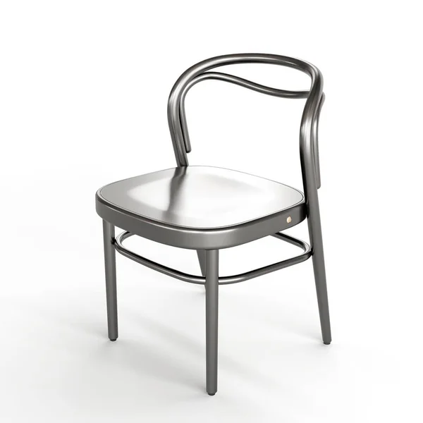 Μια Τρισδιάστατη Απεικόνιση Μιας Καρέκλας Που Απομονώνεται Λευκό Φόντο — Φωτογραφία Αρχείου