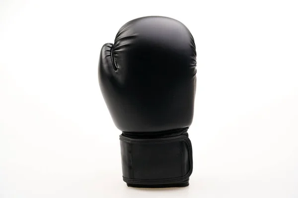 Jediná Černá Boxerská Rukavice Izolovaná Bílém Pozadí — Stock fotografie