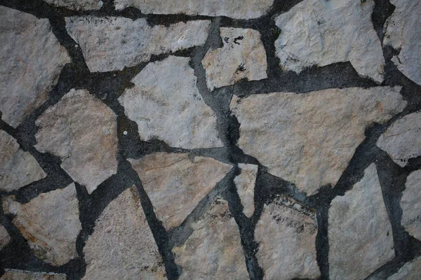 Twenty Years Old Wall Stones Abandoned Greek Kastri Village — Stock Photo, Image