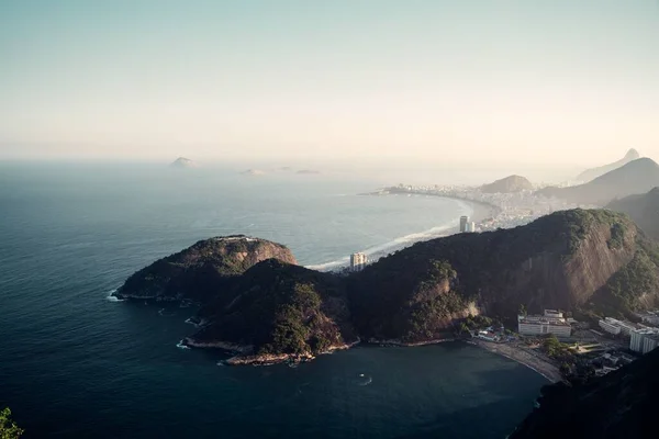 Fågelperspektiv Rio Janeiro Stadsbild Kustlinje — Stockfoto