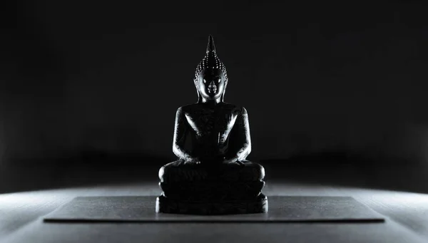 这座雕像具有冥想 思考世界问题 瑜伽的地位 — 图库照片