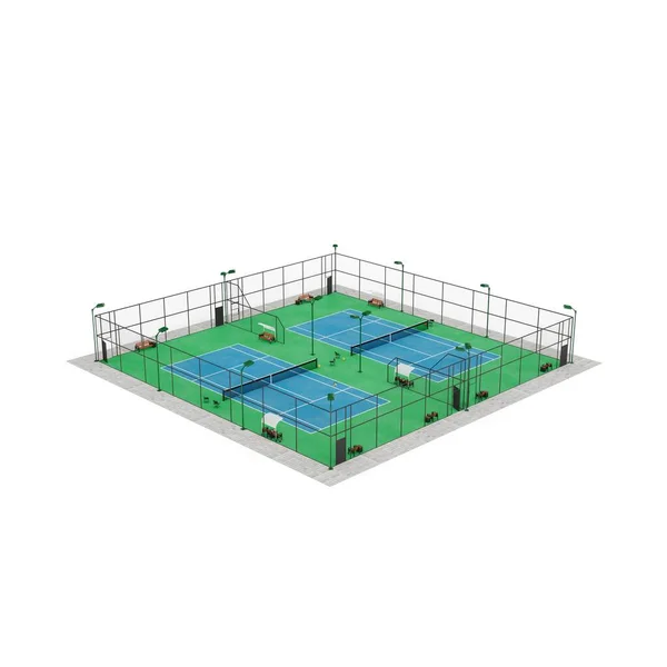 Иллюстрация Теннисного Корта Белом Фоне — стоковое фото