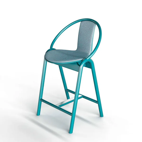 바탕에 현대식 파란색 의자에 — 스톡 사진