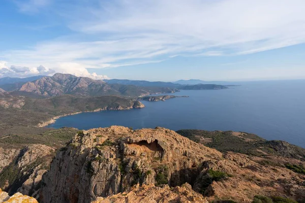 Beautiful Landscape Rocky Hills Water Corsica — Stock Photo, Image