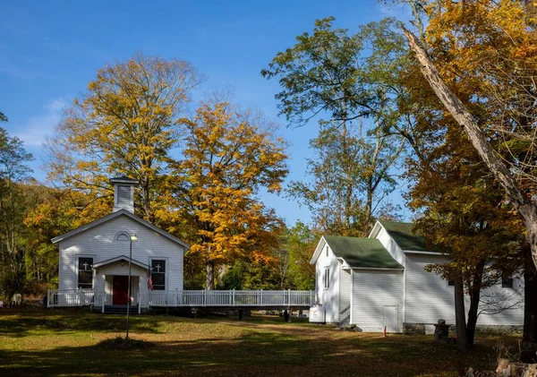 Delaware Nehri Ndeki Mark Lutheran Kilisesi Nin Muhteşem Manzarası — Stok fotoğraf