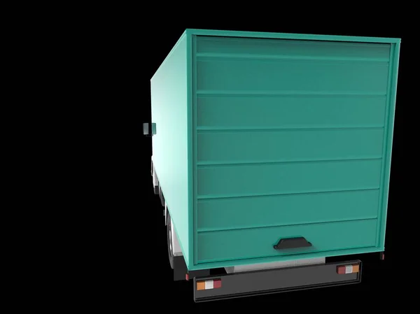 truck van transport isolated rendering 3d illustration on a white background
