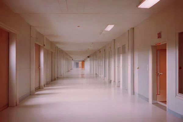 Beautiful Shot Empty Hallway School — Stock Photo, Image