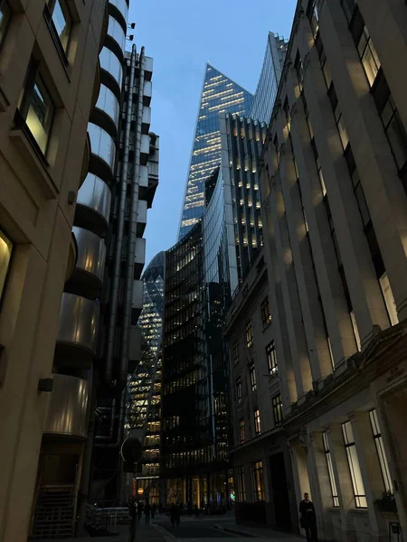 stock image A low angle view of modern buildings in London