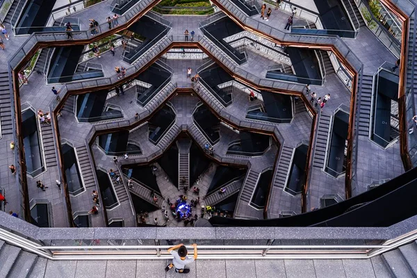 Piękne Ujęcie Wnętrza Budynku Oculus Hudson Yards Nowy Jork — Zdjęcie stockowe