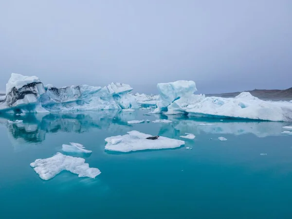 Una Vista Aérea Los Glaciares Mar — Foto de Stock