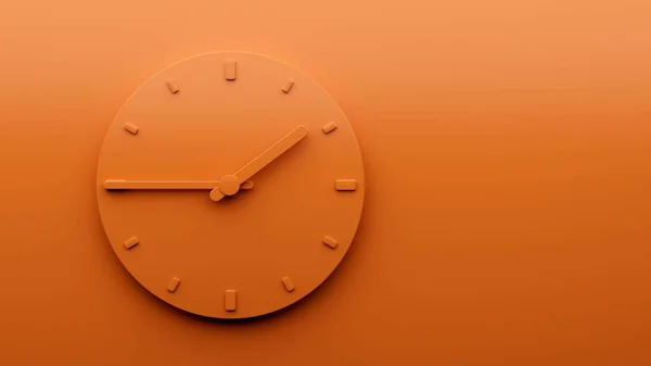ミニマルオレンジの時計の3Dイラスト — ストック写真