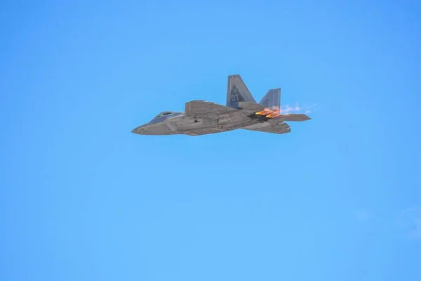 Katonai Repülőgép Lockheed Martin Raptor 2022 Mcas Miramar Air Show — Stock Fotó