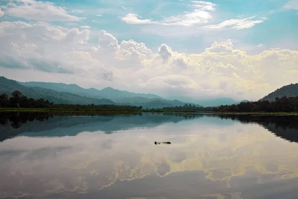 Den Natursköna Tomma Chandubi Lake Assam Indien — Stockfoto