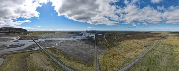 Αεροφωτογραφία Της Ομορφιάς Της Φύσης Στο Thingvellir Της Ισλανδίας — Φωτογραφία Αρχείου