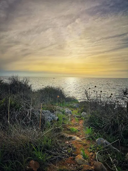 Menorca Adasındaki Suyun Manzaralı Bir Görüntüsü — Stok fotoğraf