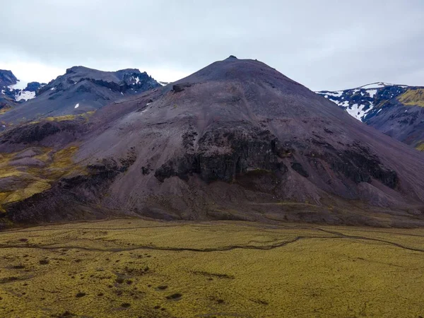 Festői Kilátás Nyílik Egy Völgyben Közúti Izlandon — Stock Fotó