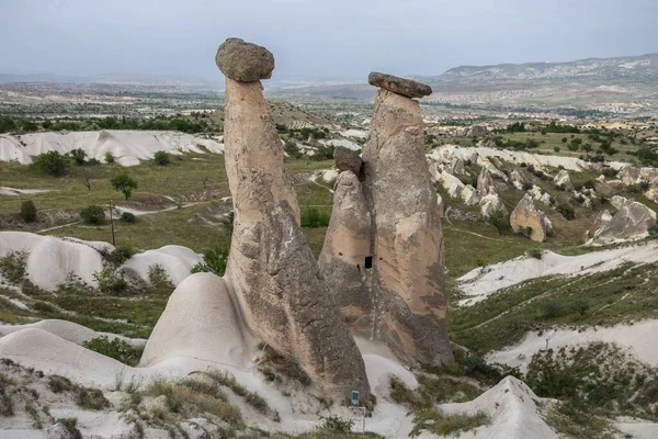 Tiro Ângulo Baixo Uma Bela Formação Pedra Vale Pasabag Capadócia — Fotografia de Stock