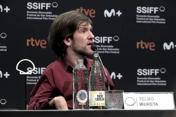Talented Telmo Irureta Answering Questions Rite Spring Film Festival San — Stock Photo, Image