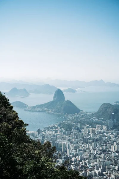 Plan Vertical Paysage Urbain Rio Janeiro Sur Littoral — Photo