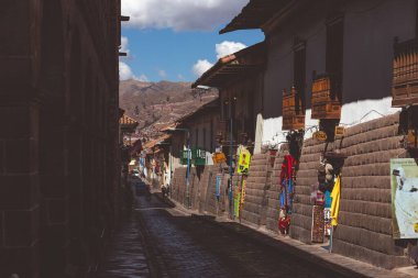 Cusco, Peru 'daki Eski İnka caddesi