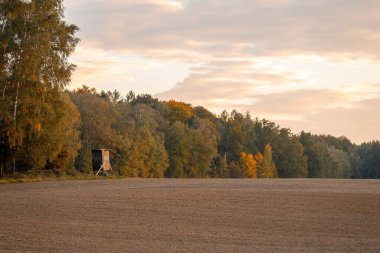 Yol kenarında küçük, ahşap bir bina