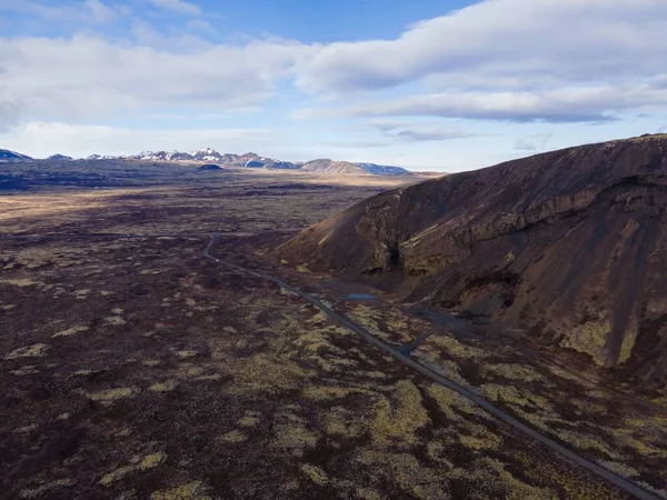 Μια Γραφική Θέα Των Ηφαιστειακών Βουνών Στο Thingvellir Ισλανδία — Φωτογραφία Αρχείου