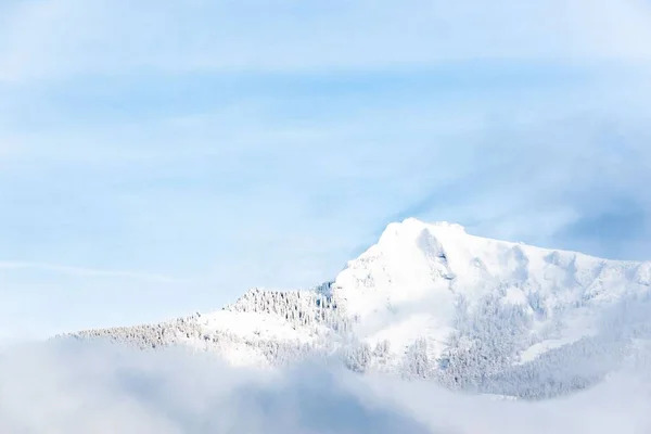 Schöne Aufnahme Des Schneebedeckten Schafbergs Bei Sankt Gilgen Österreich — Stockfoto