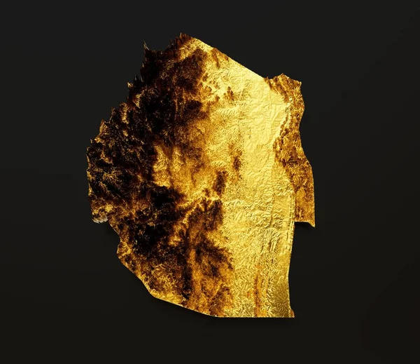 黄金のエスタチーニ地図の3Dイラスト — ストック写真
