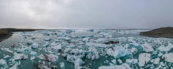 Vzdušný Pohled Ledovce Moři — Stock fotografie