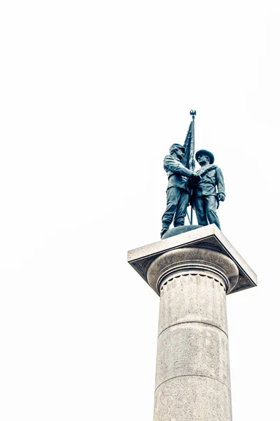 Uma Foto Vertical Baixo Ângulo Memorial Guerra Civil Americana Chattanooga — Fotografia de Stock