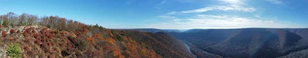 Panorama View Beautiful Forest Mountains — Stock Photo, Image