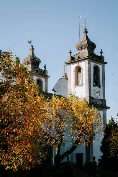 Una Vertical Hermoso Edificio Iglesia Santa Comba Dao Portugal Capturado —  Fotos de Stock