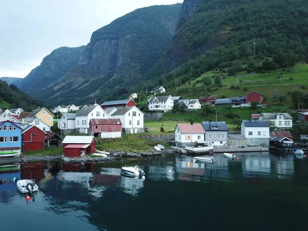 Ein Schöner Blick Auf Das Dorf Undredal Bei Tag Norwegen — Stockfoto