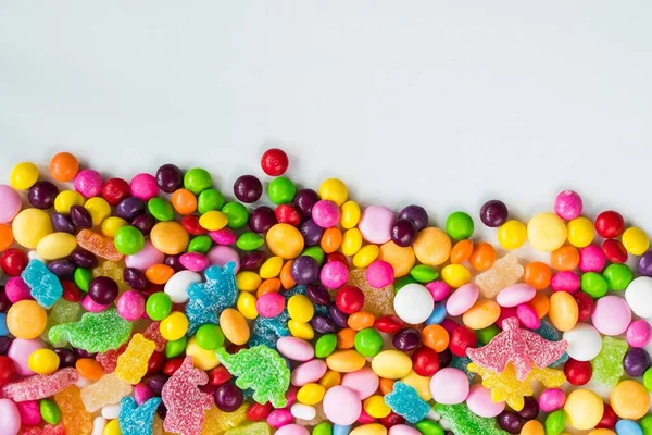 Zbliżenie Ujęcia Kolorowych Słodyczy Tle — Zdjęcie stockowe