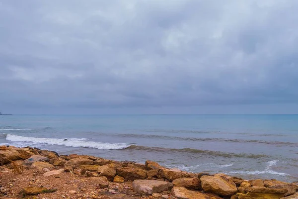 Kıyıya Vuran Dalgaların Güzel Bir Görüntüsü — Stok fotoğraf