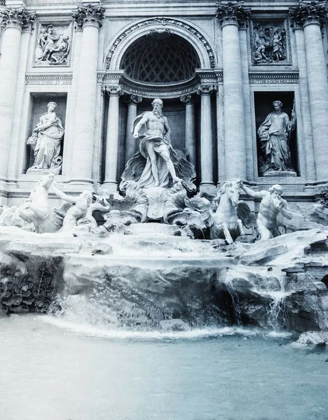 Den Ikoniska Fontänen Trevi Rom Italien — Stockfoto