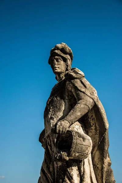 Plano Vertical Una Estatua Héroe Eslovenia — Foto de Stock