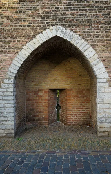 Vertical Shot Huge Door Stone Delft Netherlands — Stock Photo, Image