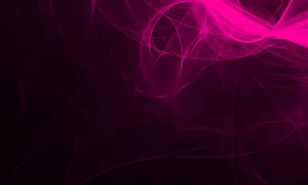 Een Abstract Gevormde Zijdezachte Roze Rook Tegen Een Zwarte Achtergrond — Stockfoto