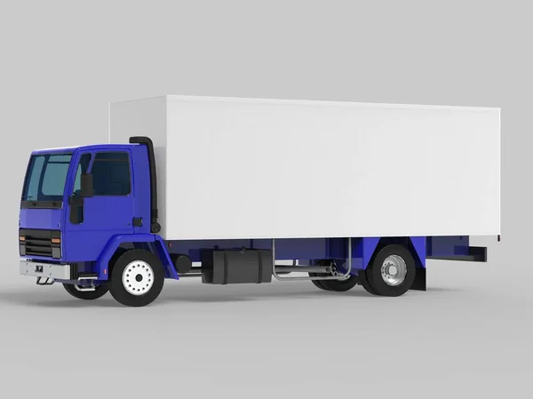 Camion Van Trasporto Isolato Rendering Illustrazione Uno Sfondo Bianco — Foto Stock