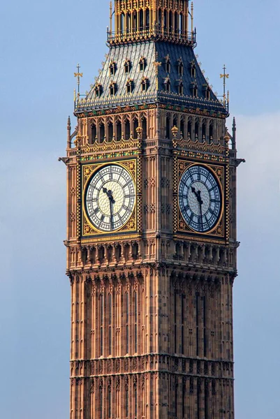 Vertikal Bild Den Historiska Big Ben Byggnaden London Storbritannien — Stockfoto