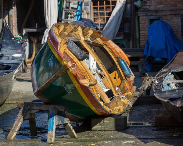 Ein Boot Dock Venedig San Trovaso — Stockfoto