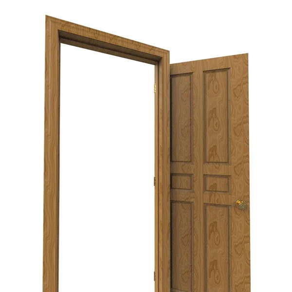 Відкриті Ізольовані Міжкімнатні Двері Закриті Ілюстрація Рендерингу — стокове фото
