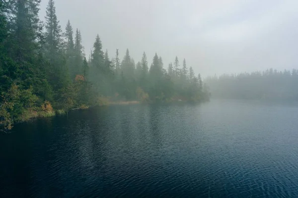 Der Skurvetjern See Den Totenaasen Bergen Norwegischen Herbst — Stockfoto