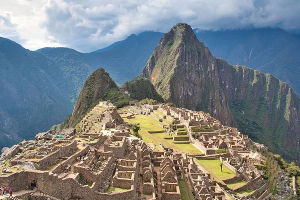 Eine Luftaufnahme Der Inka Zitadelle Den Anden Peru — Stockfoto