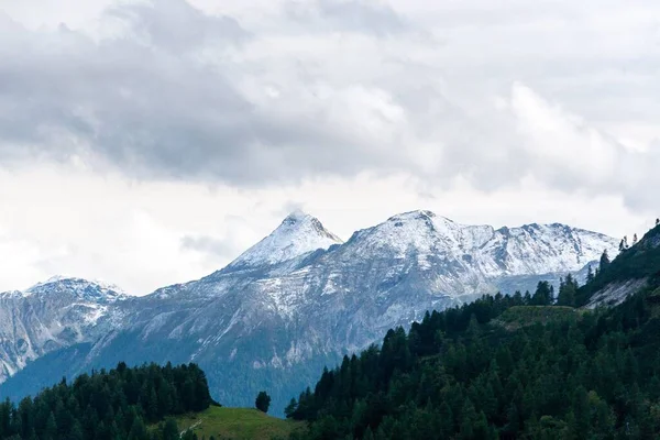 Vista Panorâmica Das Montanhas Nevadas Obertauern Áustria — Fotografia de Stock