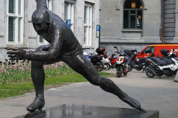 Статуя Яльмара Андерсена Тронхейме Норвегия — стоковое фото