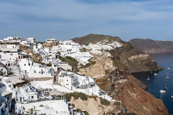 Ein Schöner Blick Auf Weiß Getünchte Gebäude Und Die Küste — Stockfoto