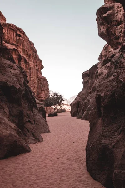 Een Wankele Heuvel Wadi Rum Jordanië — Stockfoto