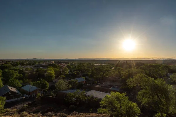 Een Prachtig Uitzicht Een Zonsondergang Boven Santa New Mexico Verenigde — Stockfoto